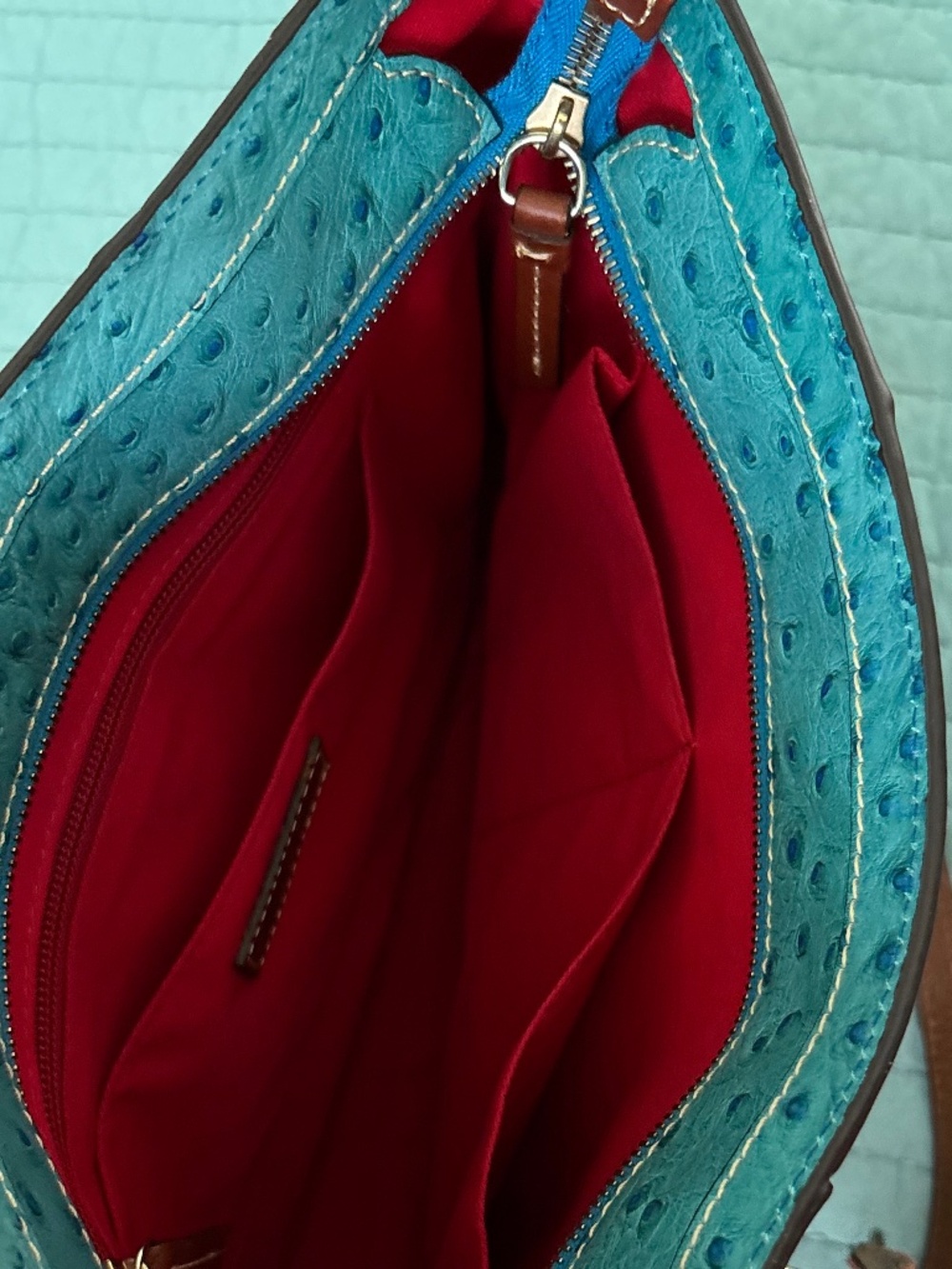 Dooney & Bourke Turquoise Small Lexington Bag - Picture 3 of 13